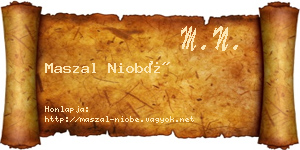 Maszal Niobé névjegykártya